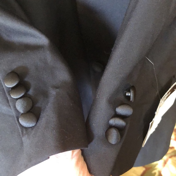 HART SCHAFFNER MARX size 44R Blazer Classic Black 100% Worsted Wool $995 NEW - Picture 10 of 14